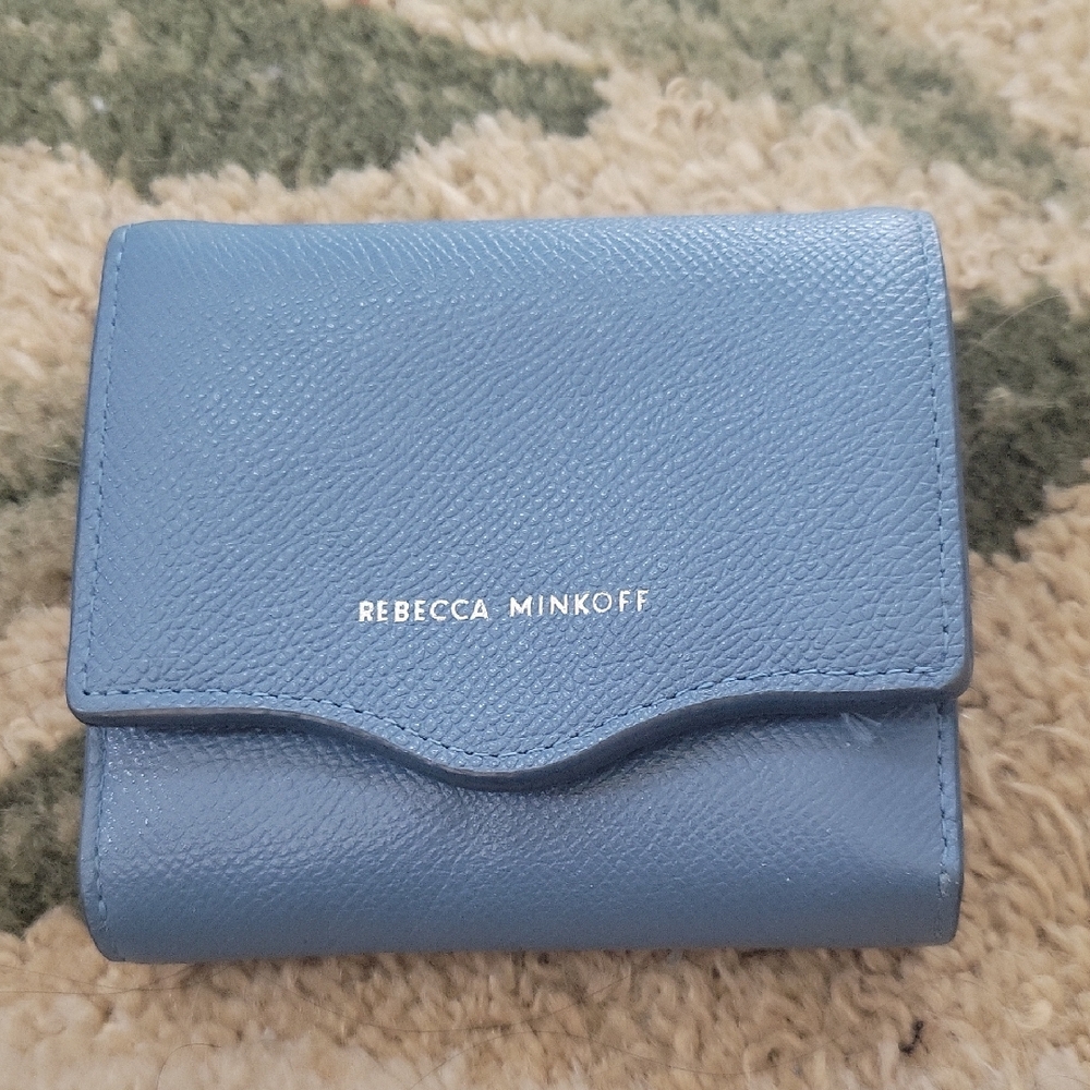 Rebecca Minkoff Sky Blue Leather Bifold Wallet